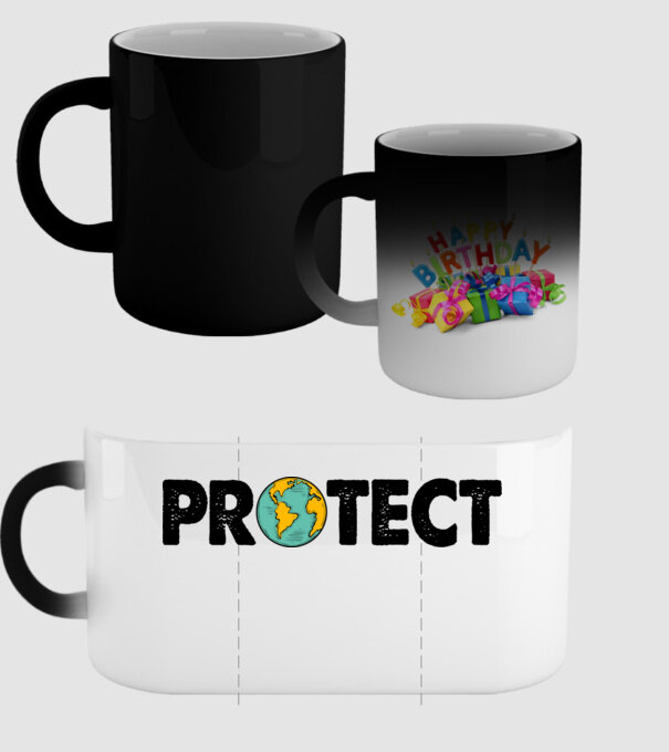 Protect earth model negru pe tricou