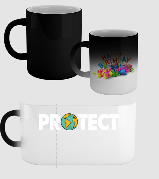 Protect earth model negru pe tricou