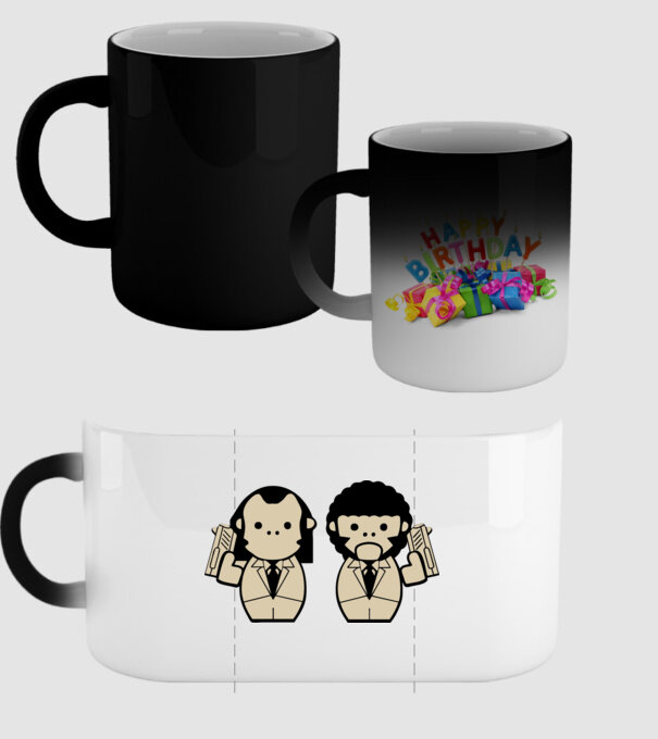 Pulp Fiction draw model negru pe tricou