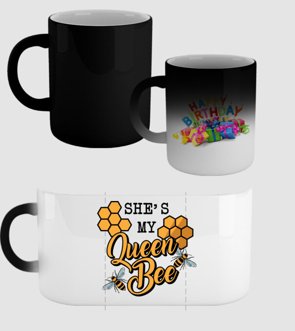 Queen Bee model negru pe tricou
