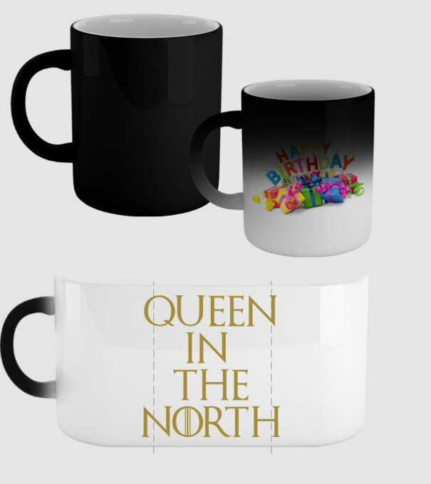 Queen in the North model negru pe tricou