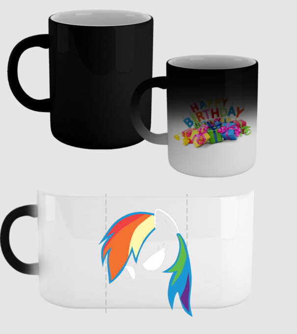 Rainbow Dash model negru pe tricou