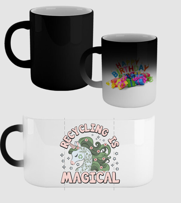 Recycling is magical model negru pe tricou