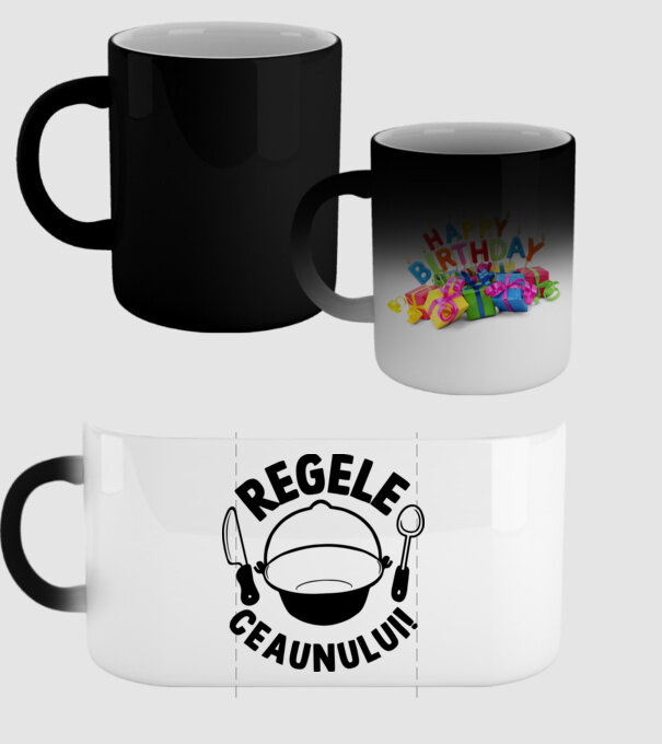 Regele - ceaunului! model negru pe tricou