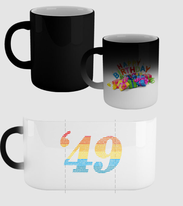 Retro Birthday 1949 model negru pe tricou