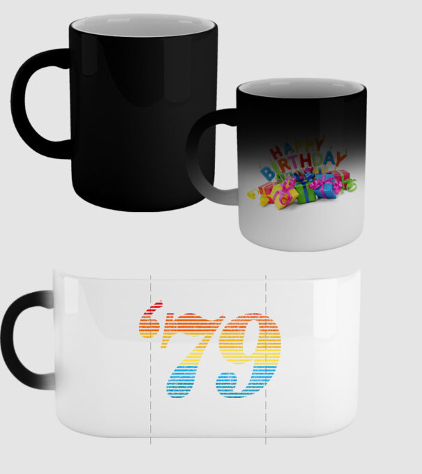 Retro Birthday 1979 model negru pe tricou
