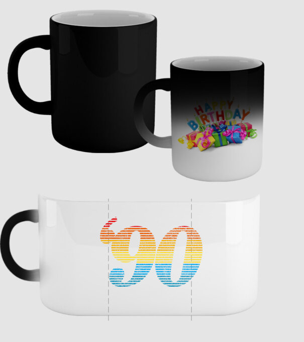 Retro Birthday 1990 model negru pe tricou