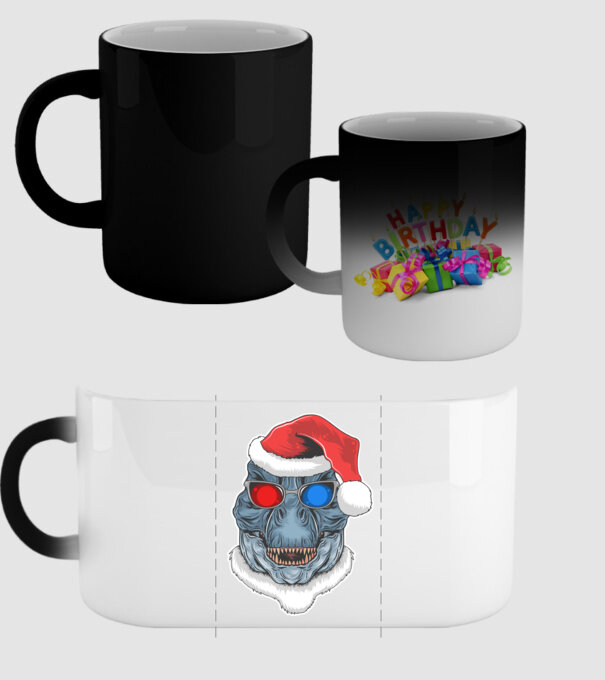 Santasaurus Rex model negru pe tricou