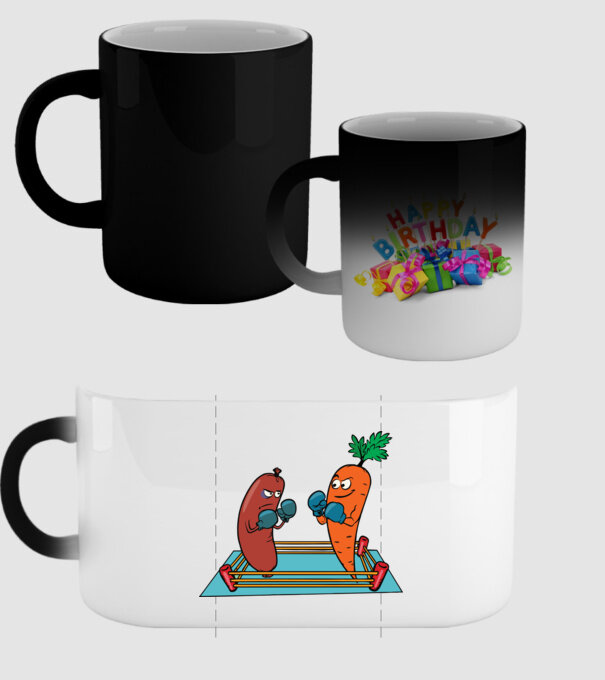sausage vs carrot model negru pe tricou
