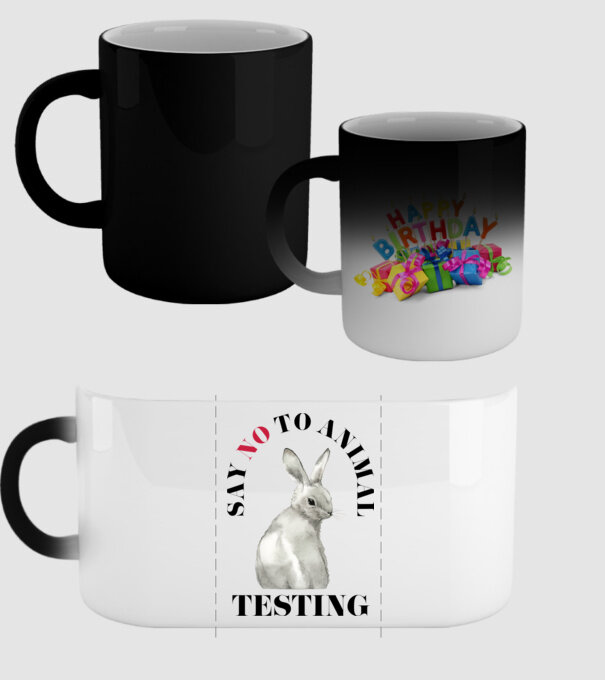 Say NO to animal testing model negru pe tricou