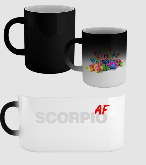 SCORPIO as fuck model negru pe tricou