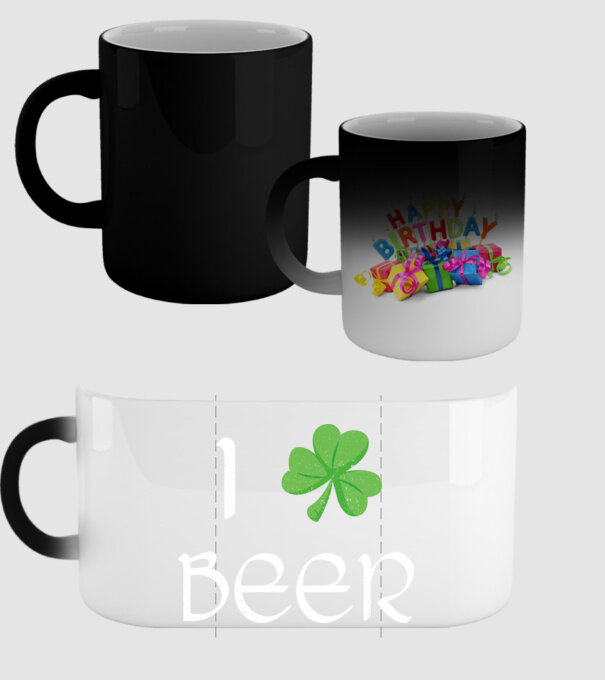 Shamrock beer model negru pe tricou