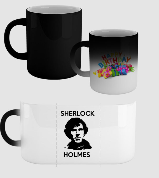 Sherlock model negru pe tricou