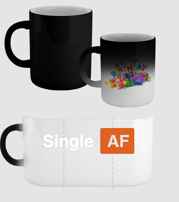 Single AF model negru pe tricou
