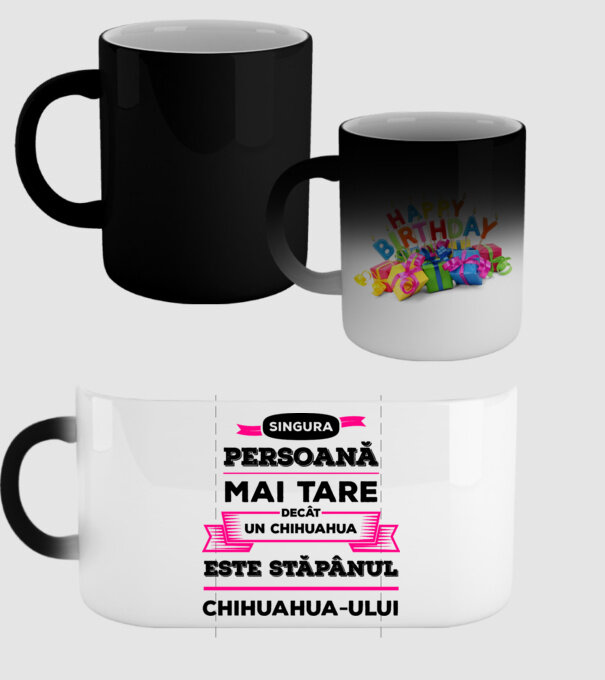 singura persoană mai tare decât un chihuahua este stăpânul chihuahua-ului model negru pe tricou