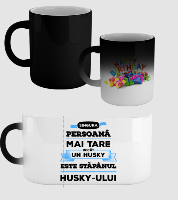 singura persoană mai tare decât un Husky este stăpânul Husky-ului model negru pe tricou