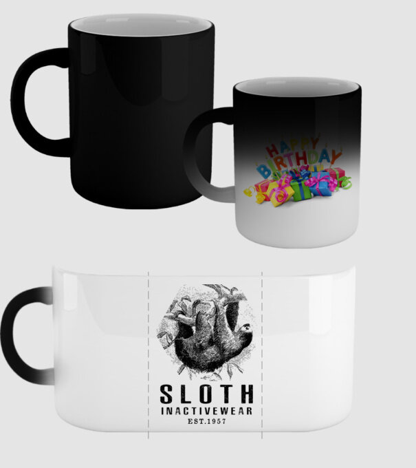 SLOTH inactive drk model negru pe tricou