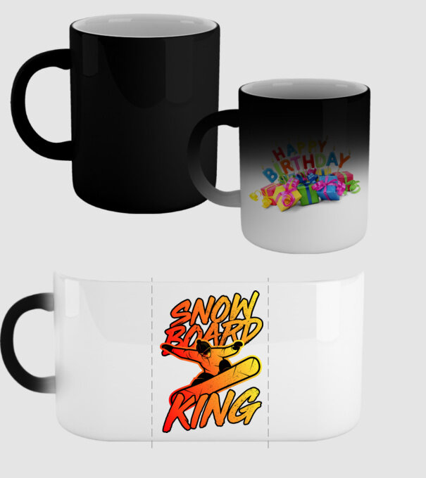 snowboard king model negru pe tricou