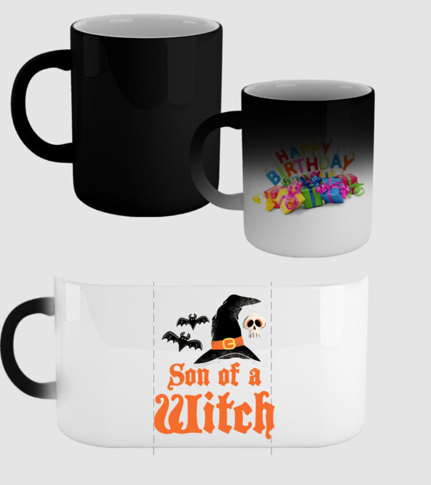Son of a witch model negru pe tricou