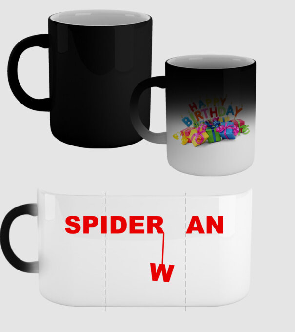 Spider wan model negru pe tricou