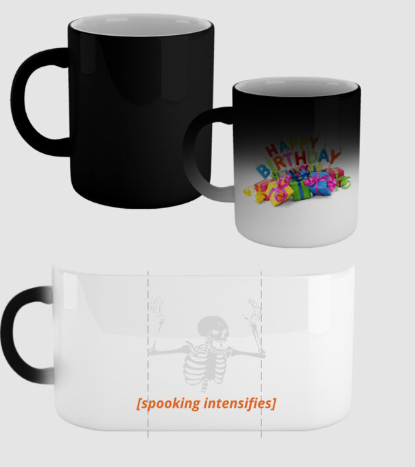 Spooking intensifies model negru pe tricou
