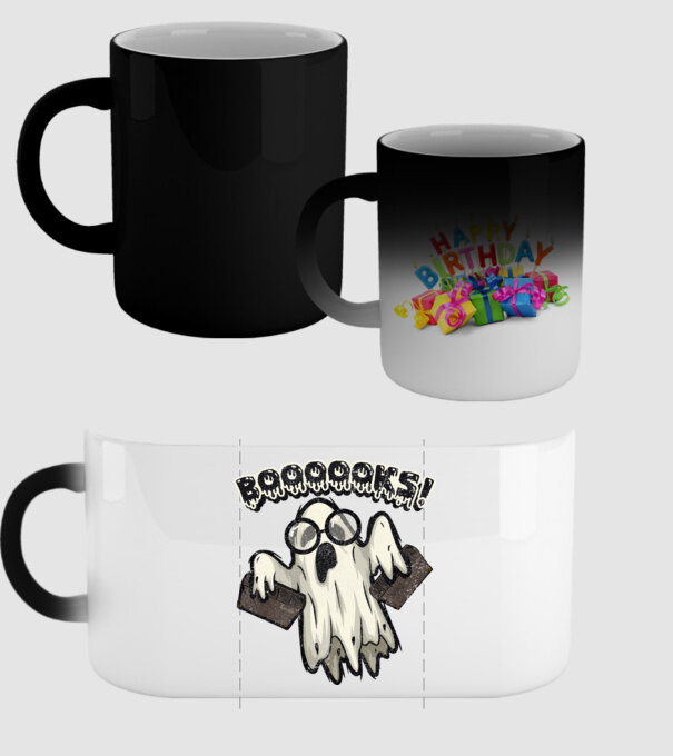 Spooky booookworm model negru pe tricou