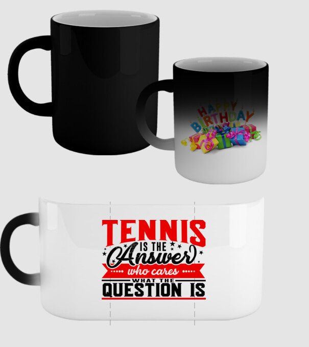Sport is the answer JUCĂTOR TENIS model negru pe tricou