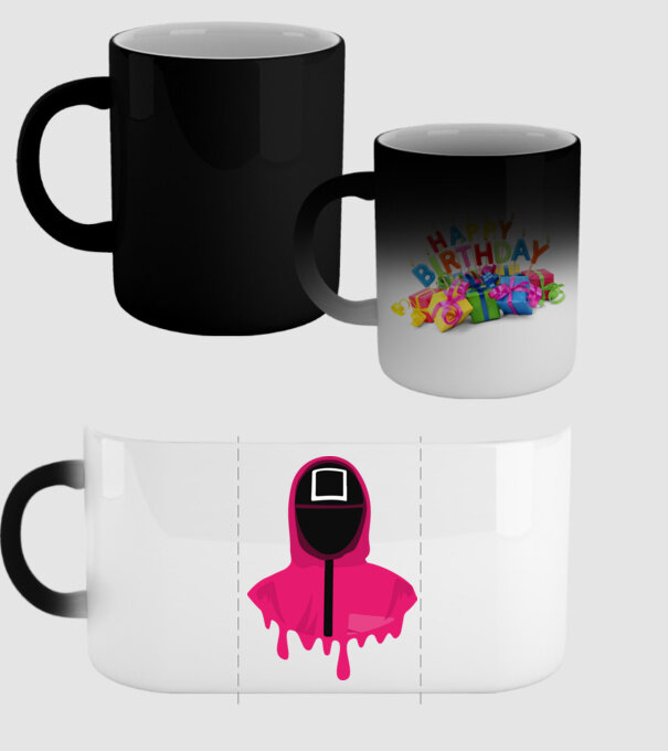 squid game square model negru pe tricou