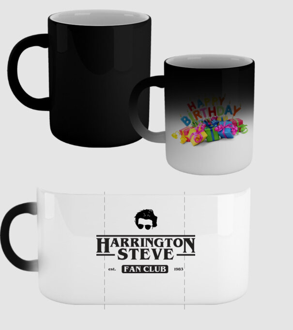steve harrington fan club model negru pe tricou