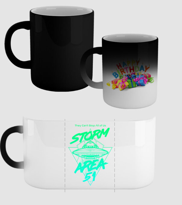 Storm area 51 ufo green model negru pe tricou
