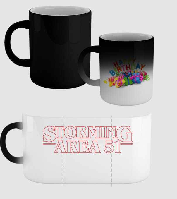 storming area 51 things outline model negru pe tricou