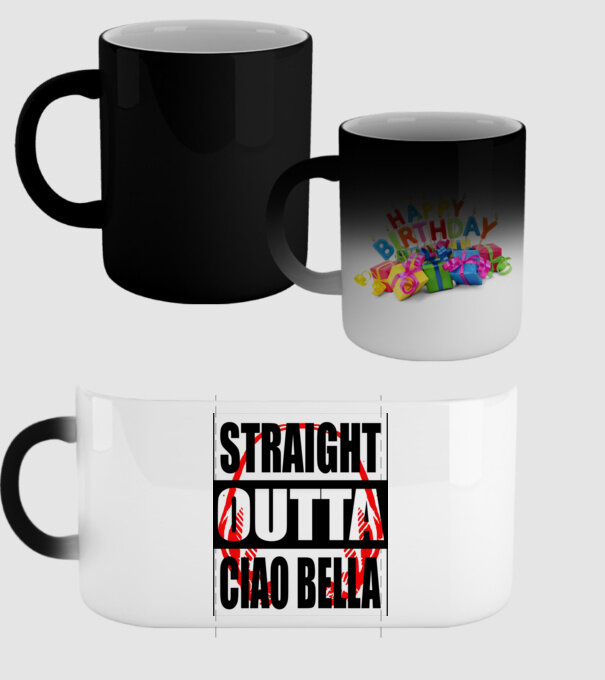 straight outta bella ciao model negru pe tricou
