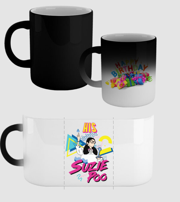 Stranger couple 80s retro Suzie model negru pe tricou