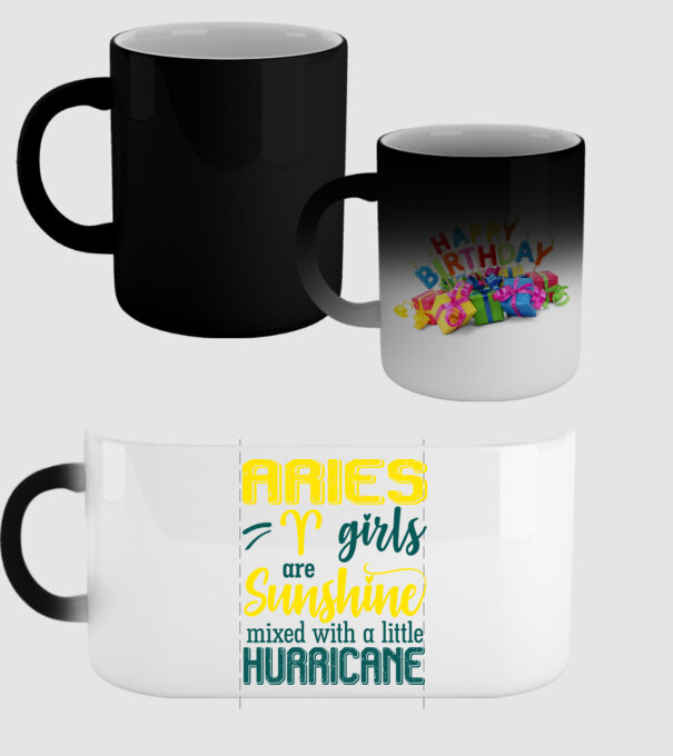 Sunshine with Hurricane ARIES model negru pe tricou