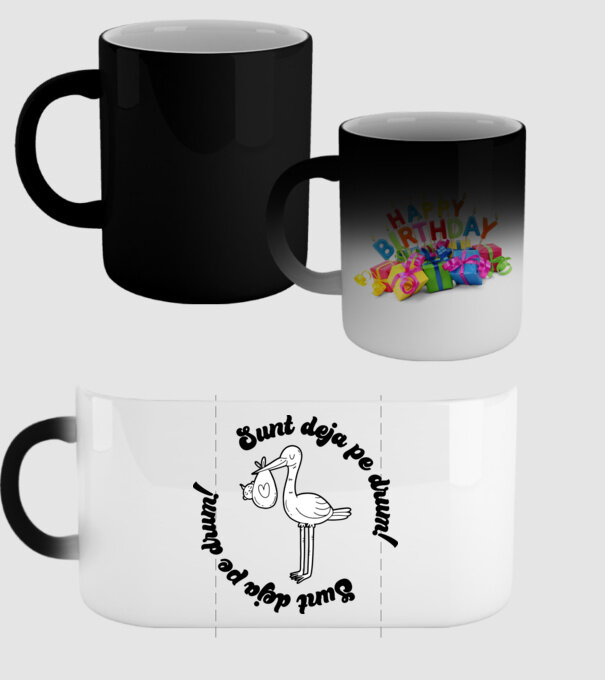 Sunt deja pe drum model negru pe tricou