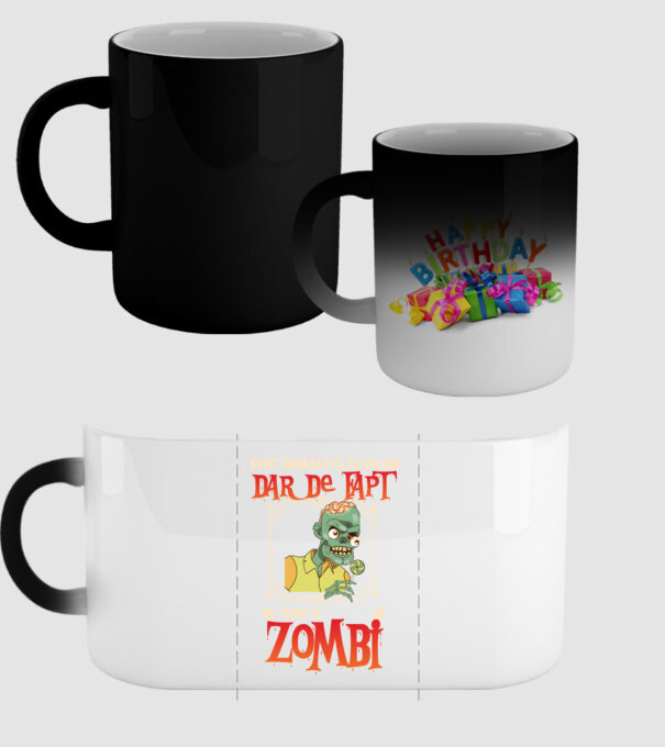sunt îmbrăcat ca un om, dar de fapt sunt un zombi model negru pe tricou