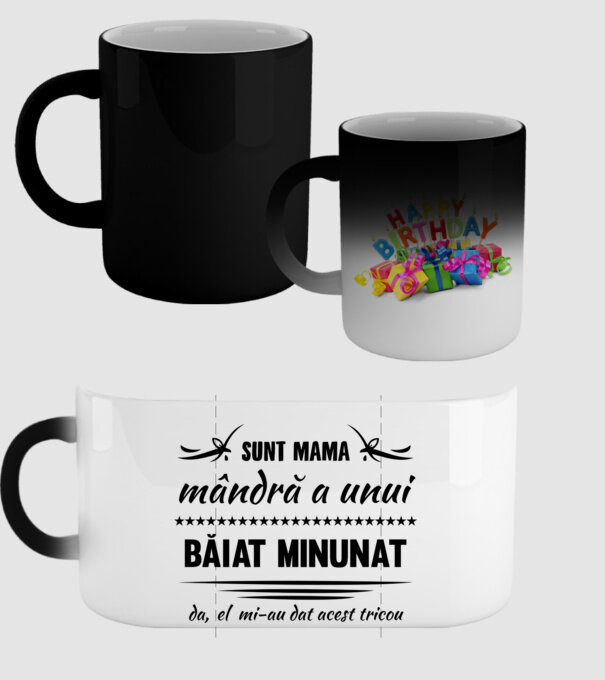 Sunt mama mândră a unui băiat minunat - da, el mi-a dat acest tricou model negru pe tricou