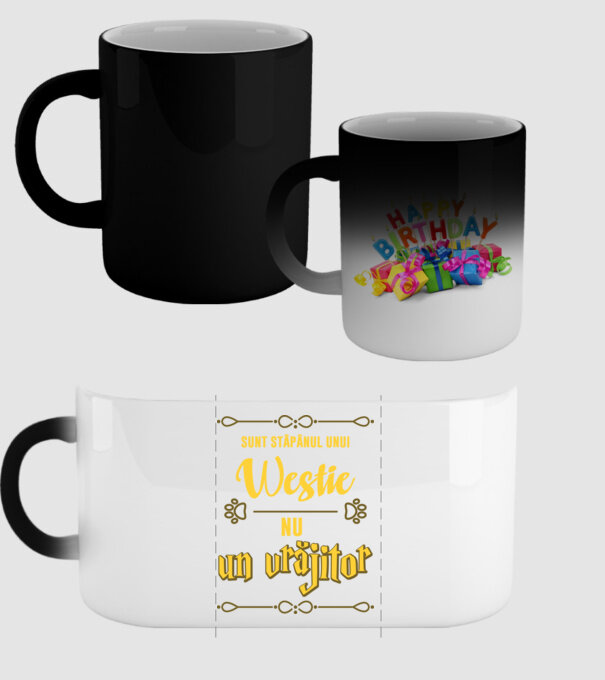 Sunt stăpânul unui westie, nu un vrăjitor model negru pe tricou