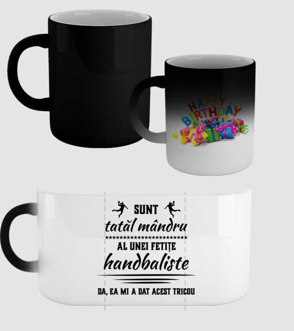 Sunt tatăl mândru al unei fetițe handbaliste - da, ea mi-a dat acest tricou model negru pe tricou