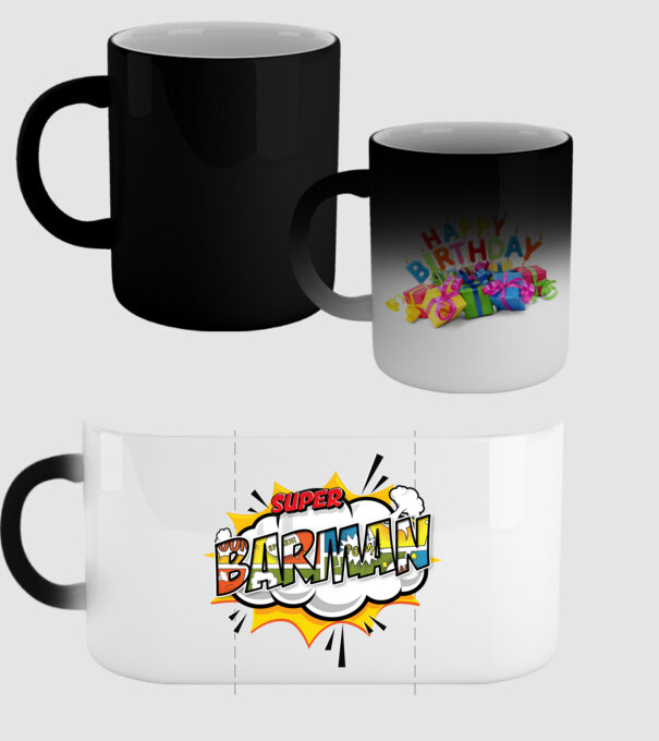 Super Barman model negru pe tricou