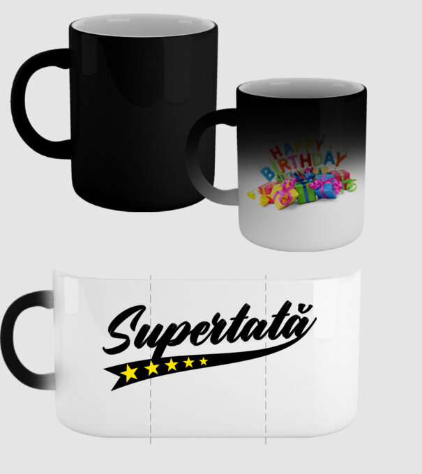 Supertată model negru pe tricou