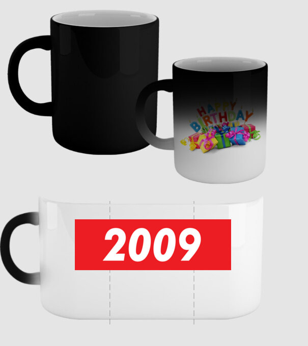 Supreme Birthday 2009 model negru pe tricou