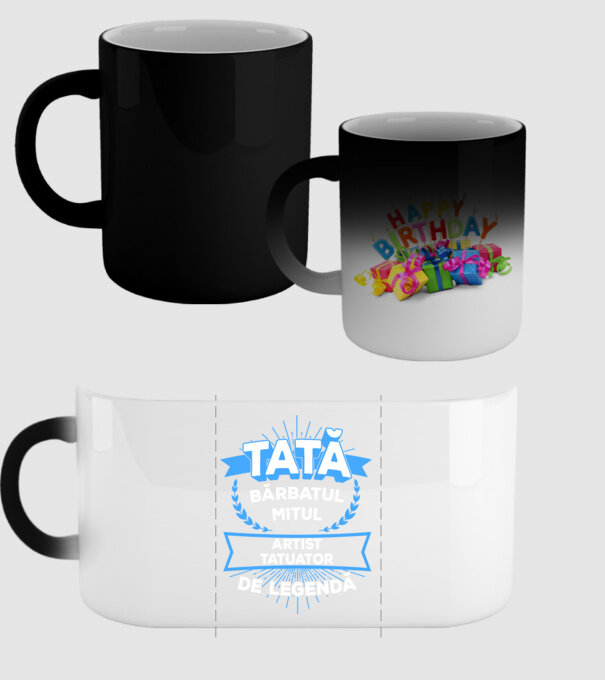 TATĂ - bărbatul, mitul, artist tatuator de legendă model negru pe tricou