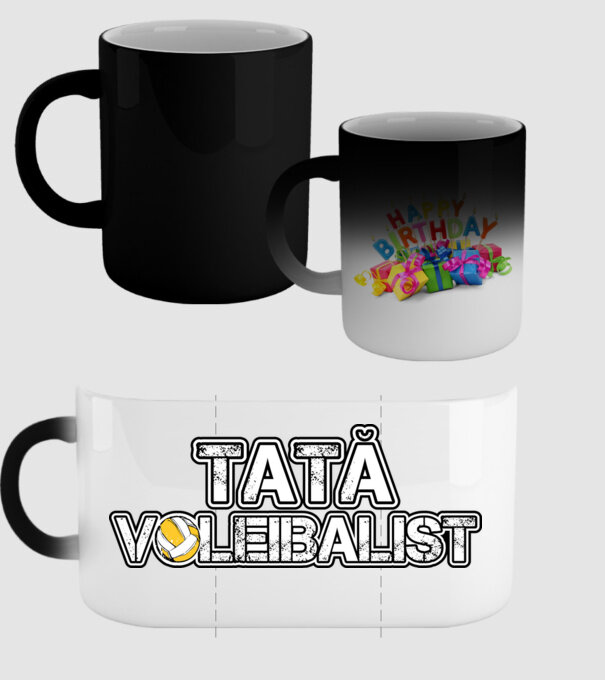 tată voleibalist model negru pe tricou