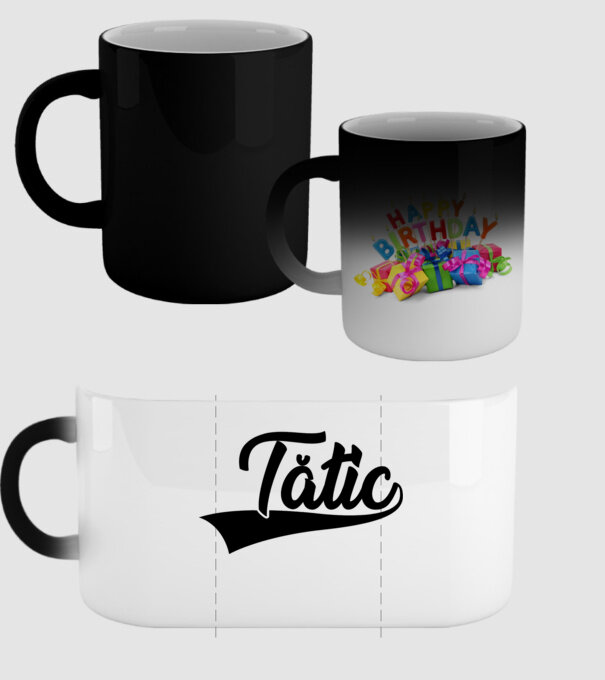 tătic model negru pe tricou