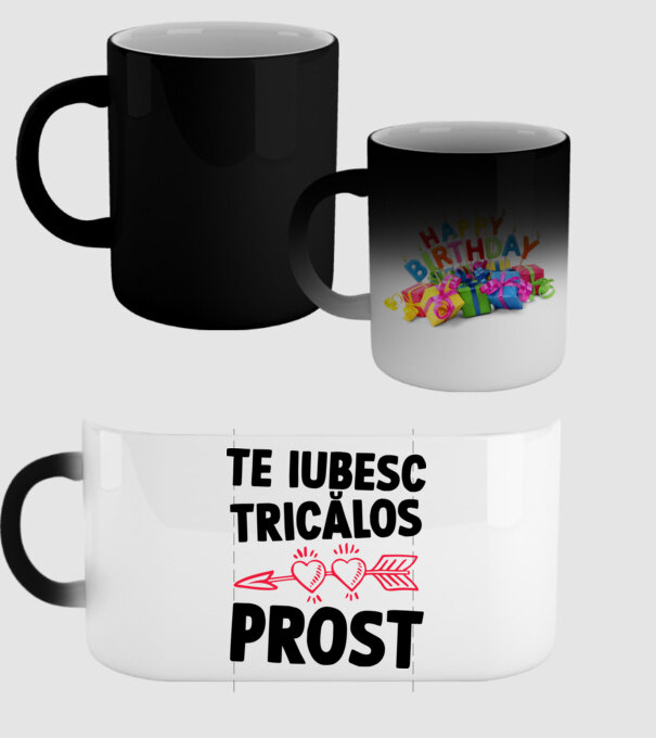 Te iubesc, ticălos prost model negru pe tricou