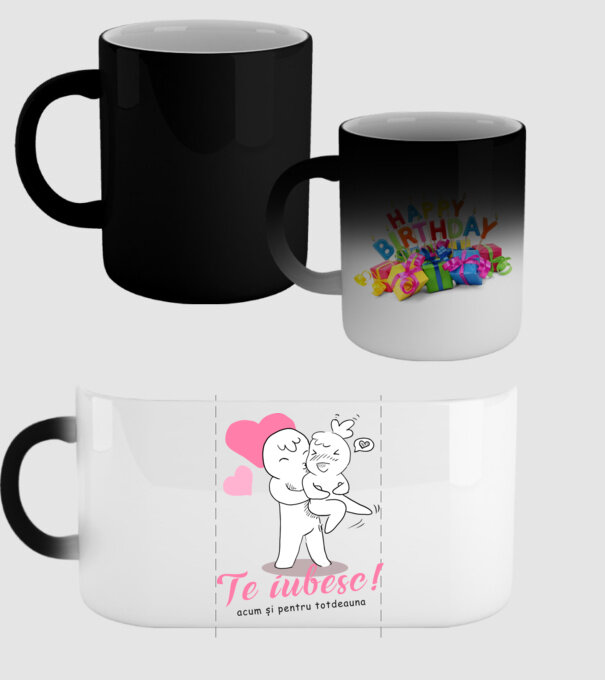 te iubesc model negru pe tricou