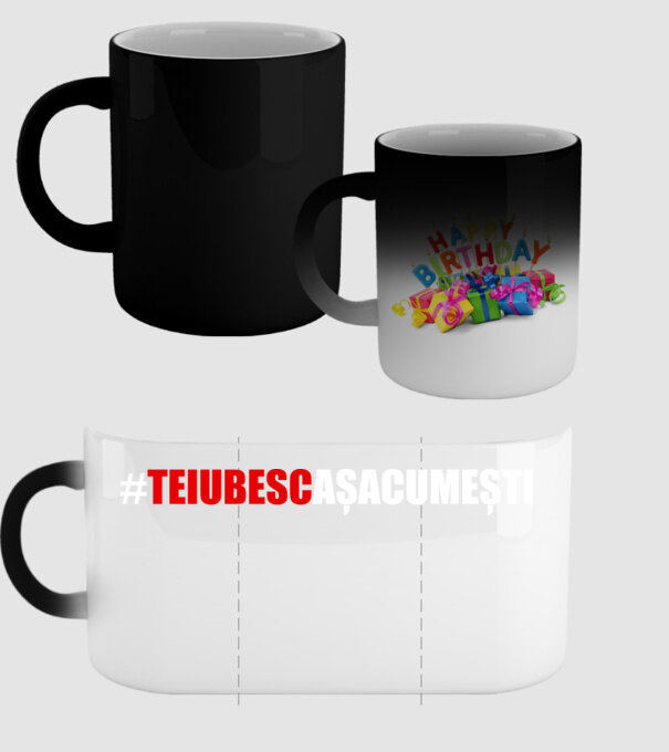 Te iubesc așa cum ești model negru pe tricou