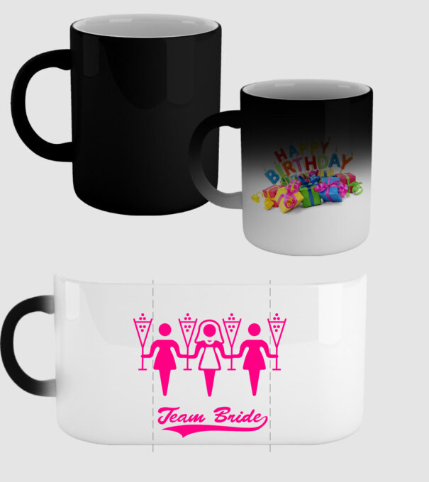 Team Bride model negru pe tricou