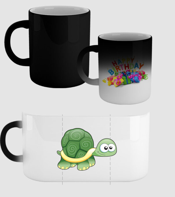 Turtle model negru pe tricou
